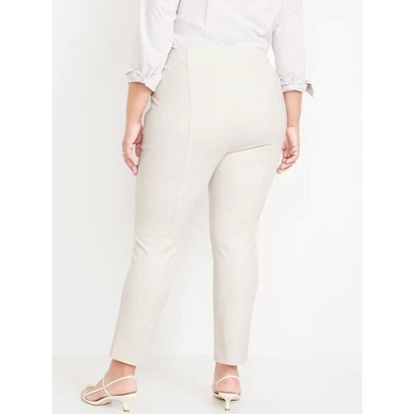 Old Navy White High Rise Pixie Classic Pants 28 PLUS SIZE - Picture 2 of 2
